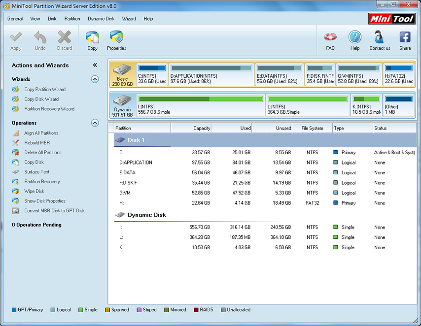 Server Partition Manager - Partition Wizard Server Edition