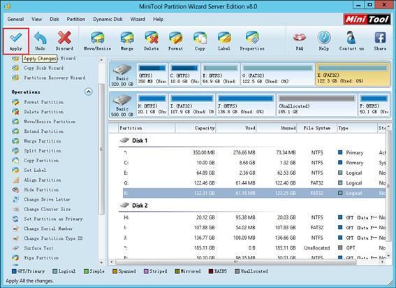 Split partition for Windows Server 201202