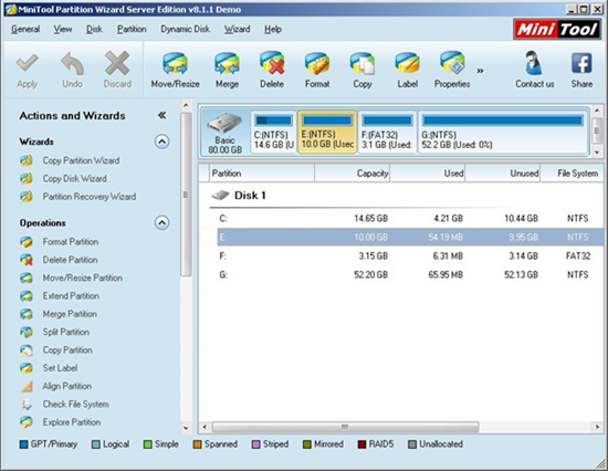 partition-windows-2008-software-main-interface