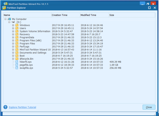 the content of drive C