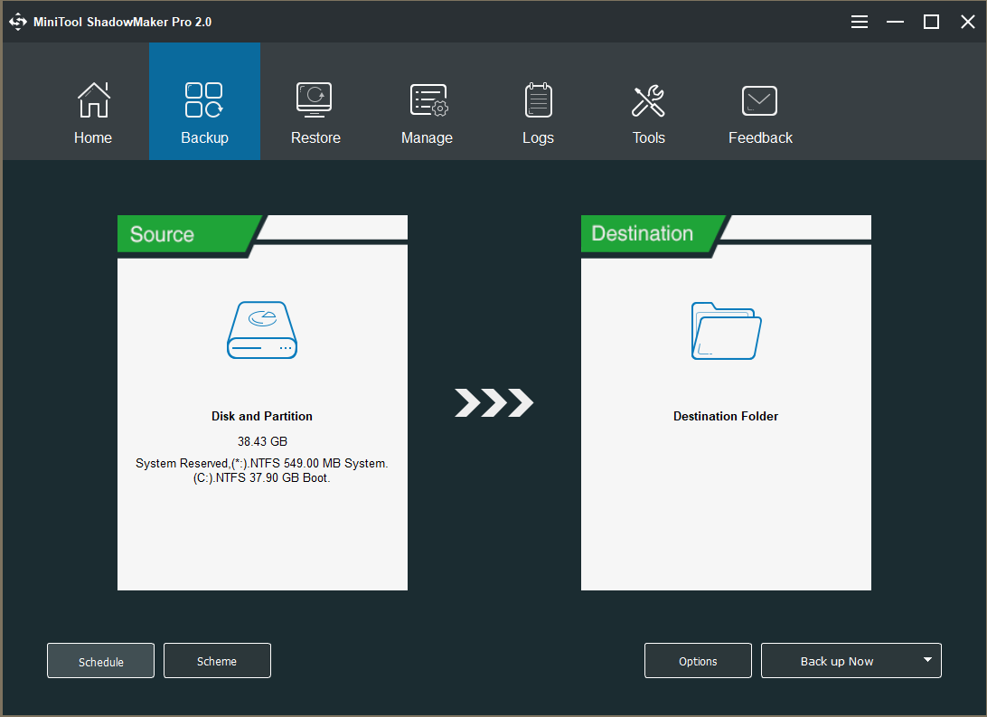 choose Disk and Partition