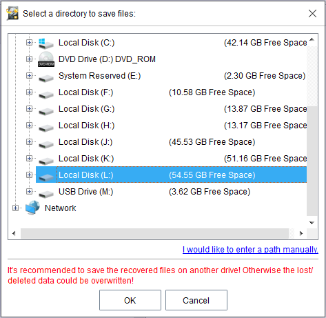 select a directory to save files