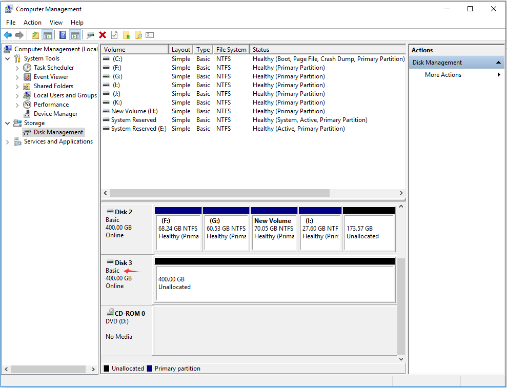 dynamic disk has already become basic disk successfully
