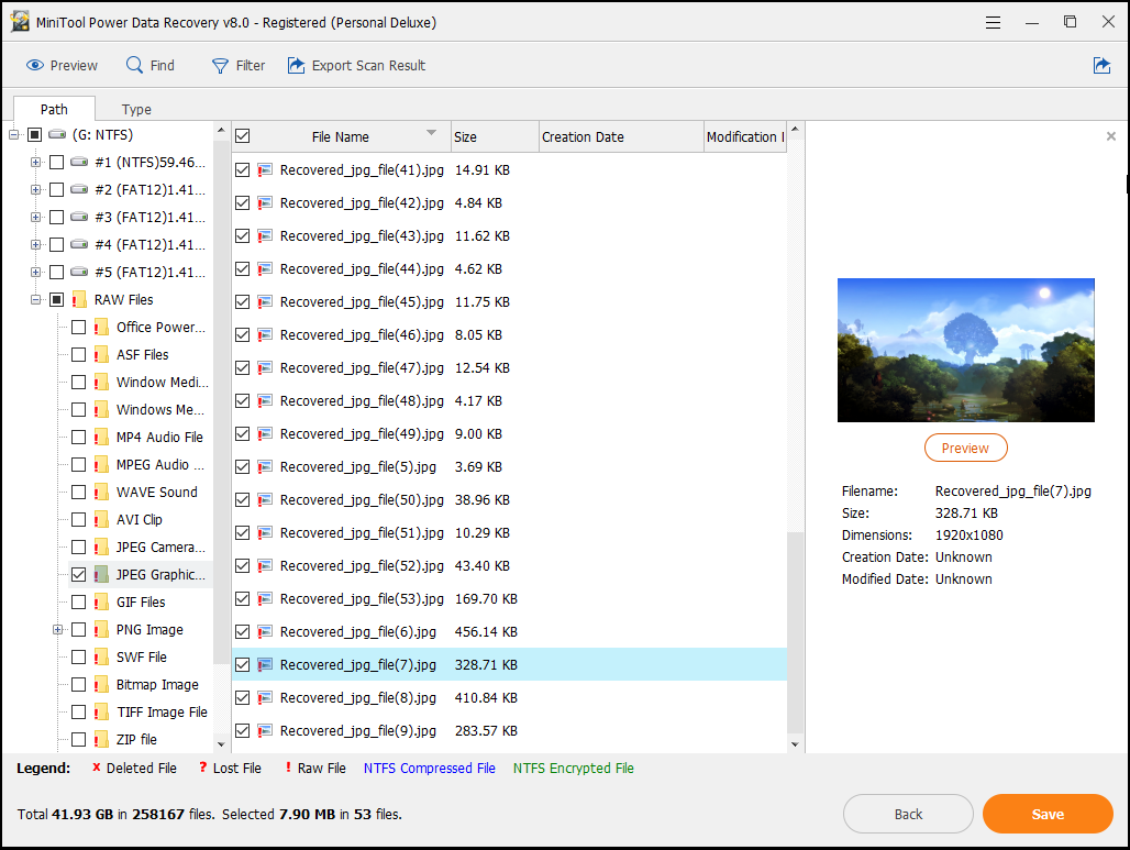  select files you want to recover and save them to another drive