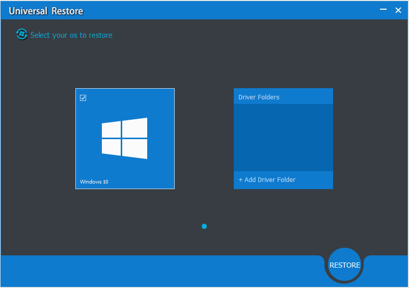 choose one operating system and click Restore